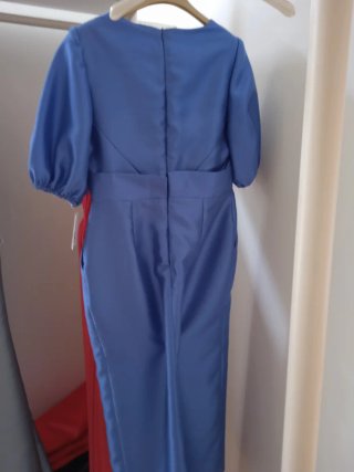 Vestido largo coral con flor hay talla 42