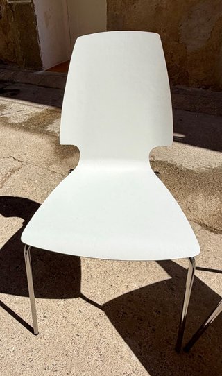 Pack 4 sillas IKEA VILMAR blancas – patas cromada