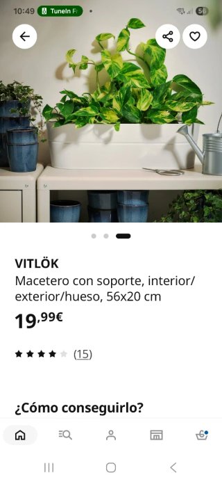Fioriere in metallo Ikea Celeste (2 pz)