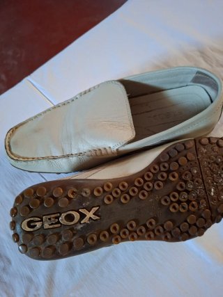 Mocasines Geox Blanco Roto Talla 40