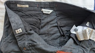 Pantalón largo de algodón negro grisáceo