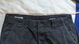 Pantalón largo de algodón negro grisáceo