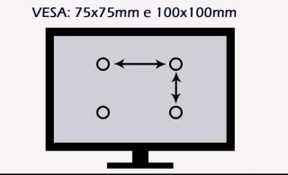 Staffa Porta TV Monitor 10"a 32" Braccio Estensibi