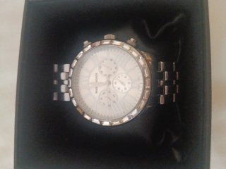 Reloj cronógrafo Marc Maddox Mujer Plata y Blanco