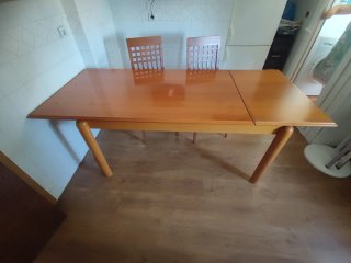 Mesa comedor extensible madera