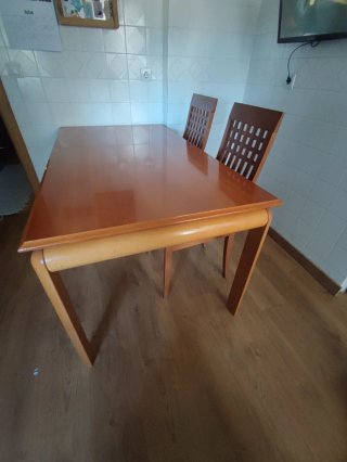 Mesa comedor extensible madera