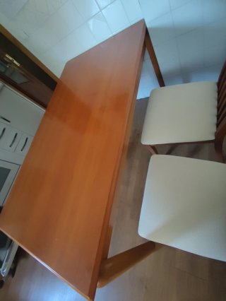 Mesa comedor extensible madera