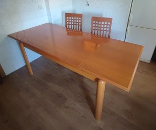 Mesa comedor extensible madera