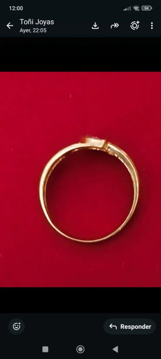 Anillo Oro 18k Corazón con Circonitas