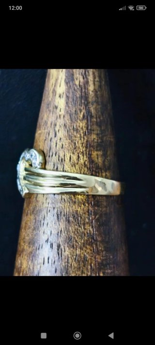 Anillo Oro 18k Corazón con Circonitas