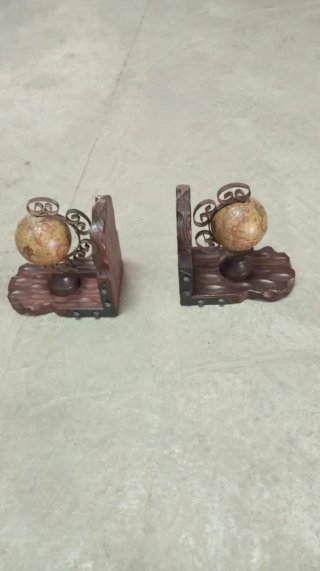 Sujetalibros madera y forja
