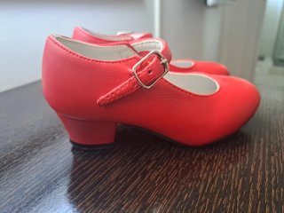 Zapatos Flamenca Niña Rojo Talla 27