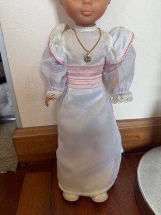 Nancy Comunión Vestido Blanco Rosa