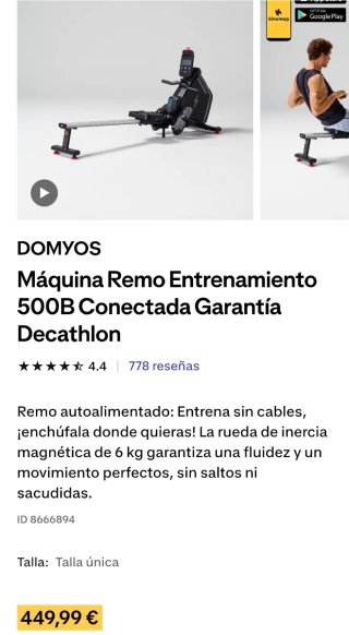 Máquina de Remo Domyos 500B