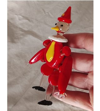 Coppia Pinocchio vetro soffiato 70s / Pareja vidr