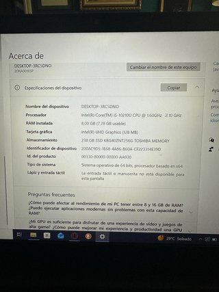 Lenovo Thinkpad E14 core i5 Portátil Negro/Pla