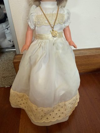 Muñeca Lesly Vintage Vestido Blanco