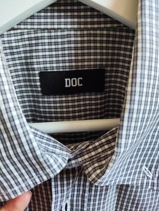 Camisa de cuadros DOC gris y blanca