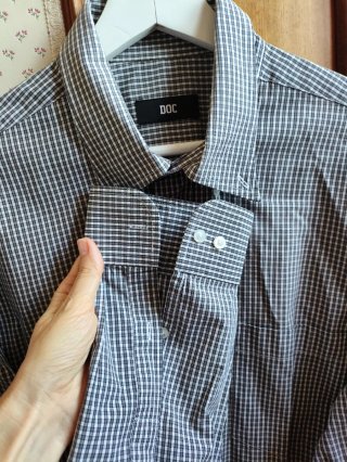 Camisa de cuadros DOC gris y blanca