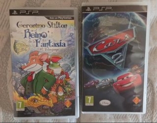 PSP+Cargador+Tarjeta con juegos+2 juegos fisicos