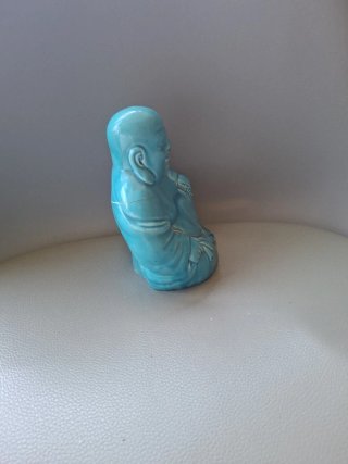 Figura Buda Porcelana Azul