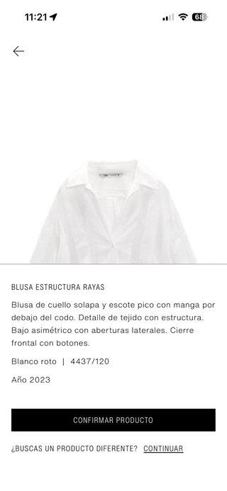 Blusa ZARA Rayas Blanca Talla XL Nueva