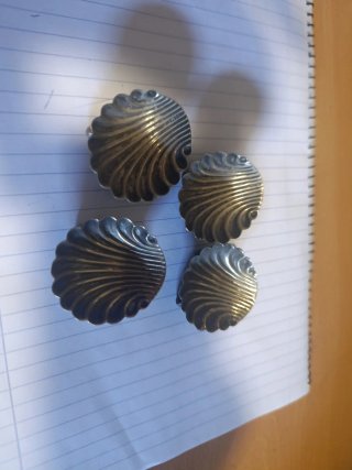 4 conchiglie decorative stile Paco