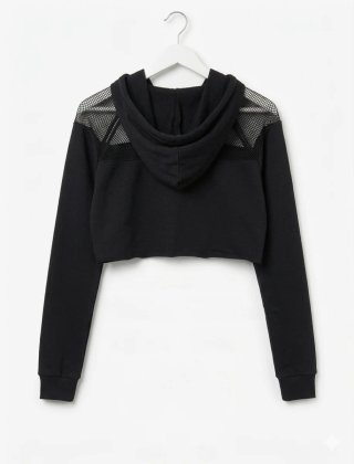 Sudadera Crop Top con Rejilla