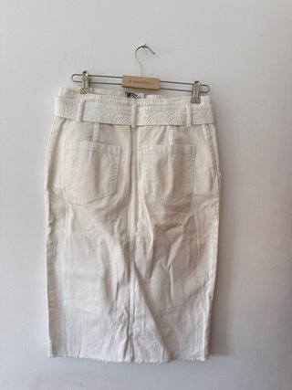 Falda Zara Blanca Talla S