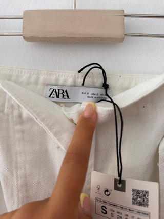 Falda Zara Blanca Talla S