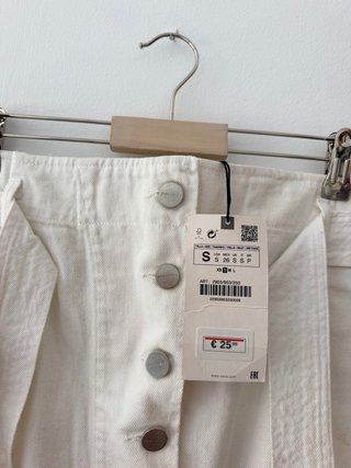Falda Zara Blanca Talla S