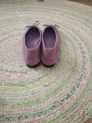 Zapatos planos Zara morados talla 40