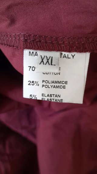 Abito rosso in cotone, poliammide ed elastan