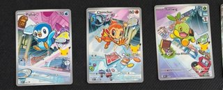 Pack Cartas Pokémon Piplup, Chimchar, Turtwig