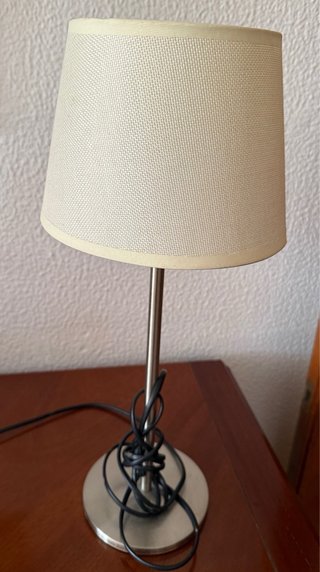 Lámparas de noche madera y tela