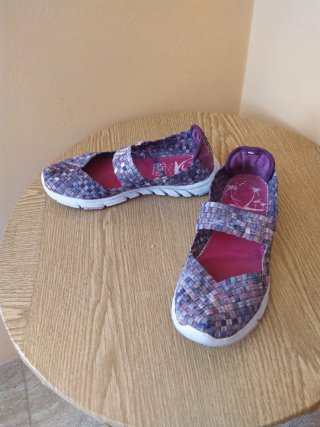 Zapatillas tejidas mujer multicolor