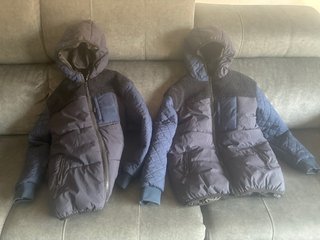 Abrigos Desigual Azul y Gris para niños
