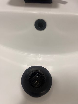 Griglia e decorazione per lavandino nero