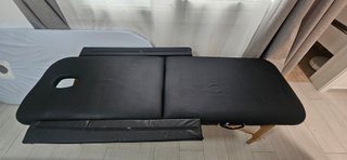 Camilla de masaje plegable negra 82 x 184