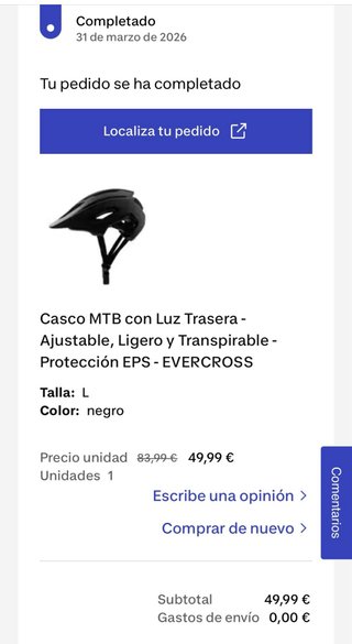 Casco bici MTB Evercross Decathlon Nero taglia L
