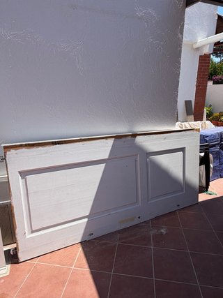 Puerta corredera madera maciza+ guia