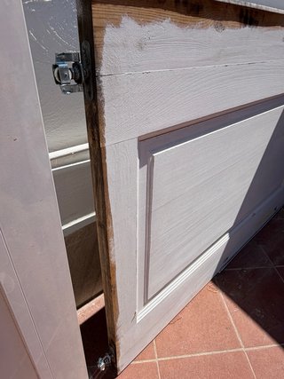 Puerta corredera madera maciza+ guia