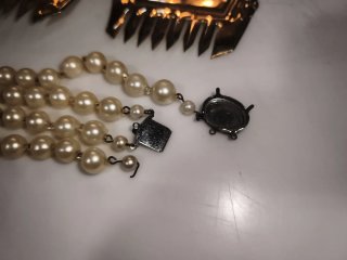 Antiguo Set Fallera Joyas y Peines Dorados
