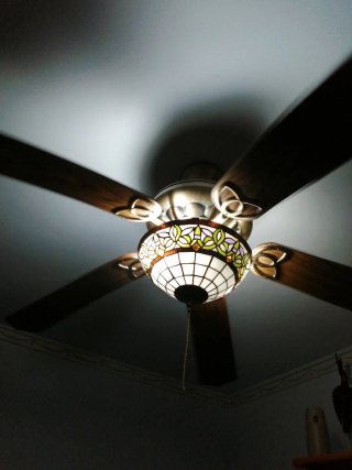 Lámpara Ventilador Techo Estilo Tiffany