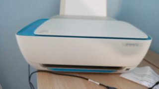 Impresora HP Azul y Blanca