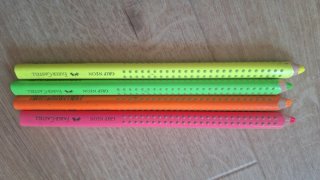 4 Lápices de colores neón Faber-Castell.