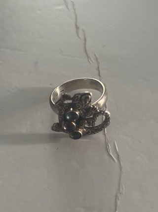 Anillo Plata Lagarto con Piedras