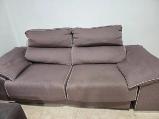 Sofá cama 2 plazas tela gris