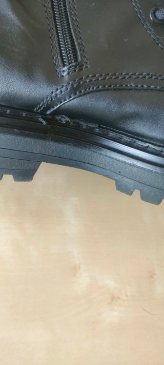 Botas negras con cremallera y cordones| 38 militar