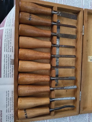 Juego de cinceles para madera 10 pzas